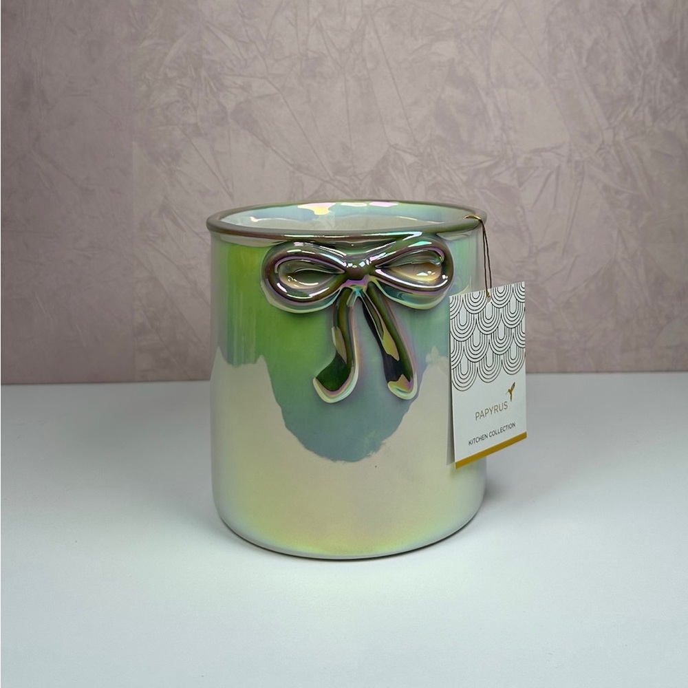 Papyrus Iridescent Ceramic Utensil Holder
